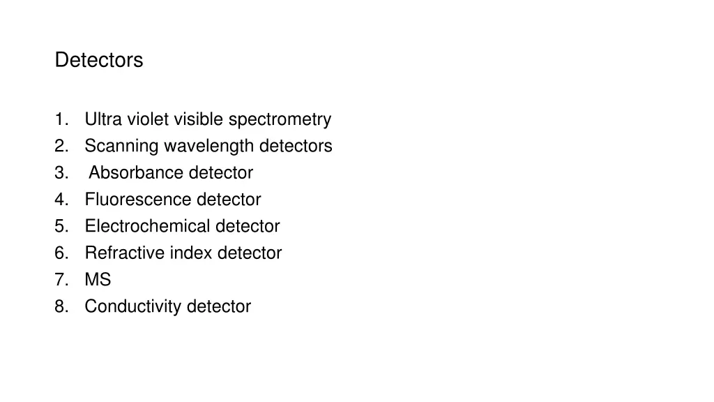 detectors