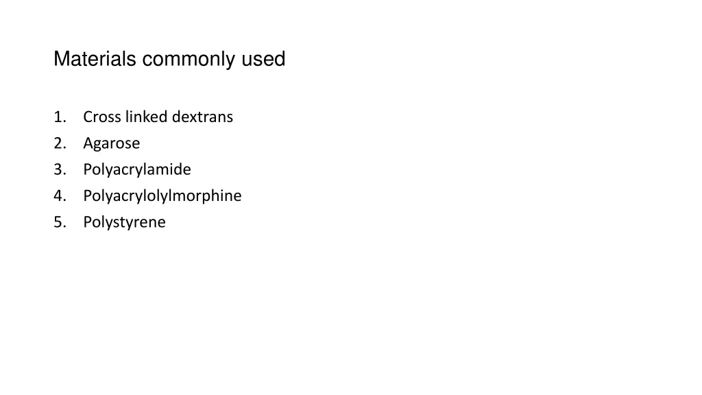 materials commonly used