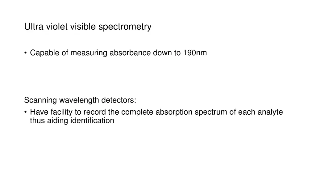 ultra violet visible spectrometry