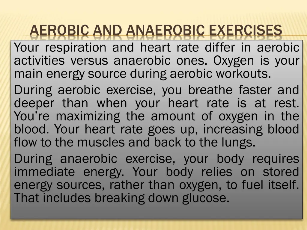 aerobic and anaerobic exercises your respiration