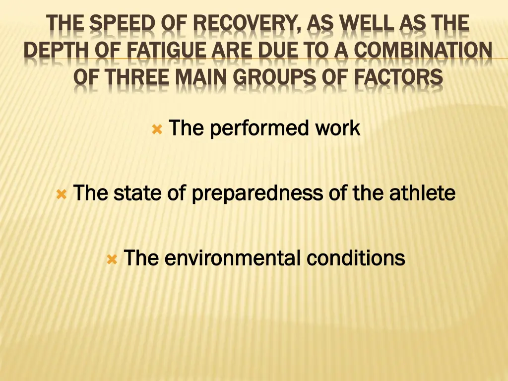 the speed of recovery as well as the the speed