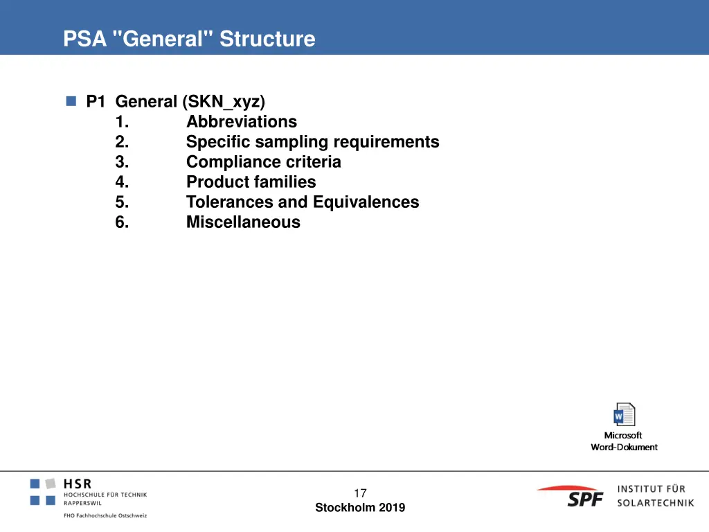 psa general structure