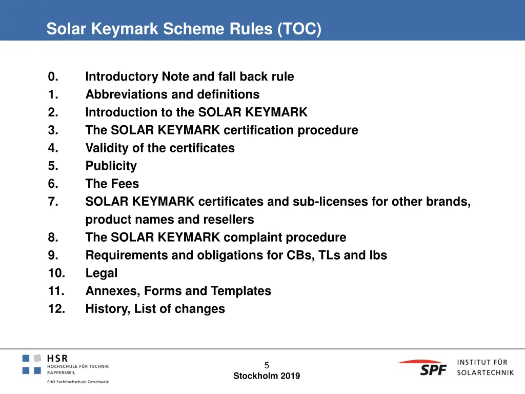 solar keymark scheme rules toc