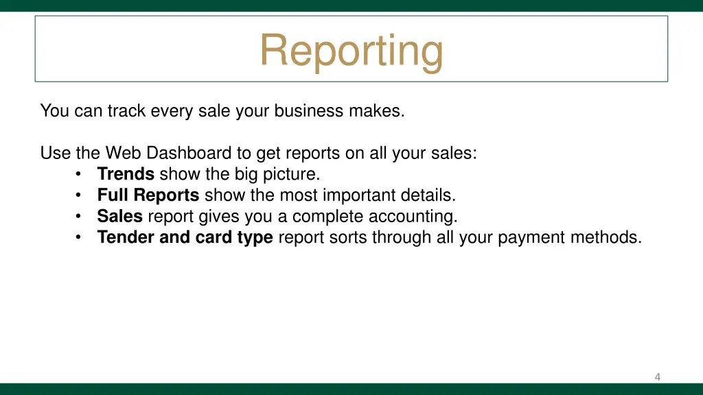 reporting