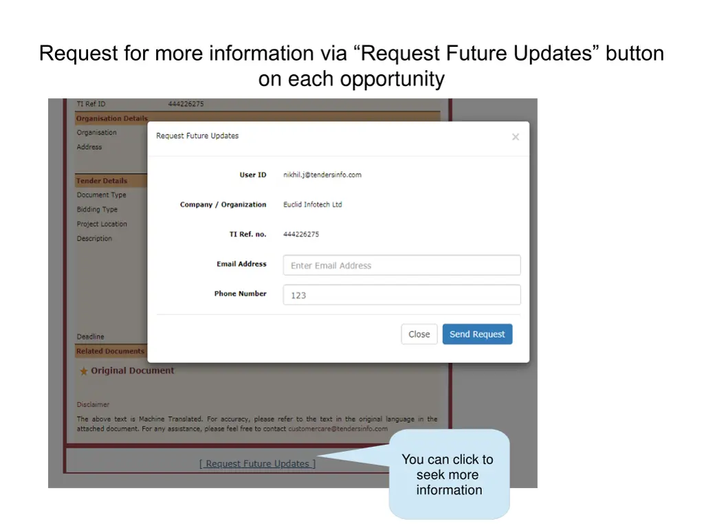 request for more information via request future