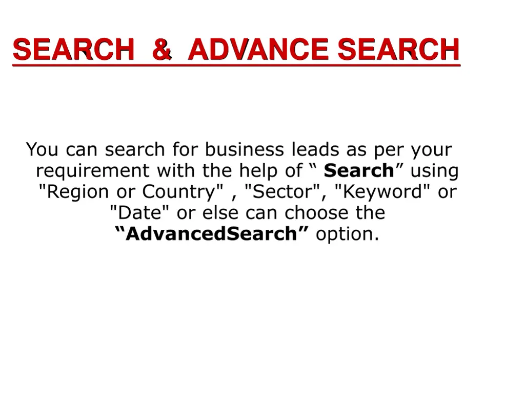 search advance search