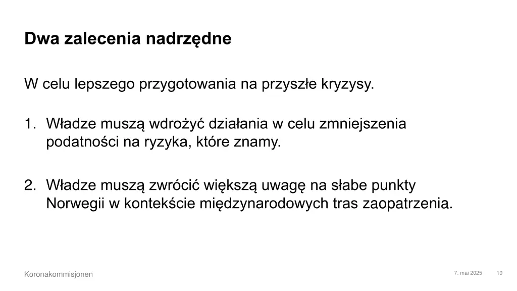 dwa zalecenia nadrz dne