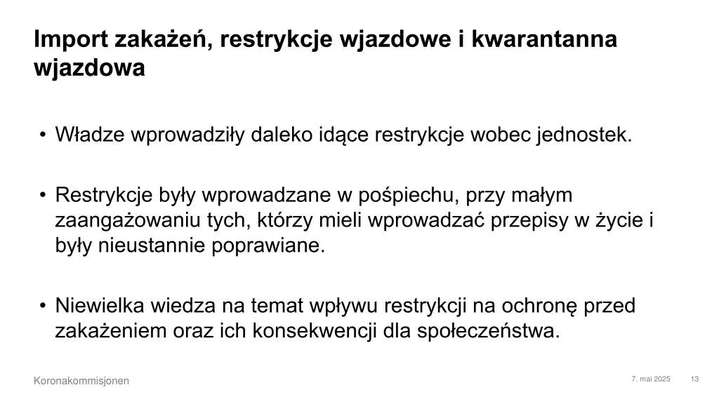 import zaka e restrykcje wjazdowe i kwarantanna