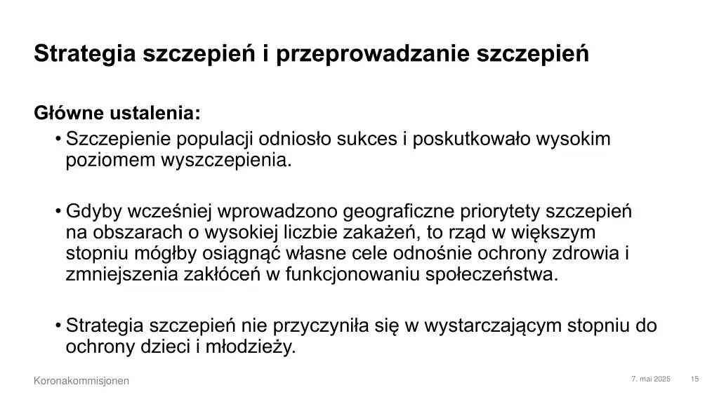 strategia szczepie i przeprowadzanie szczepie