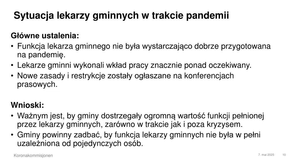 sytuacja lekarzy gminnych w trakcie pandemii