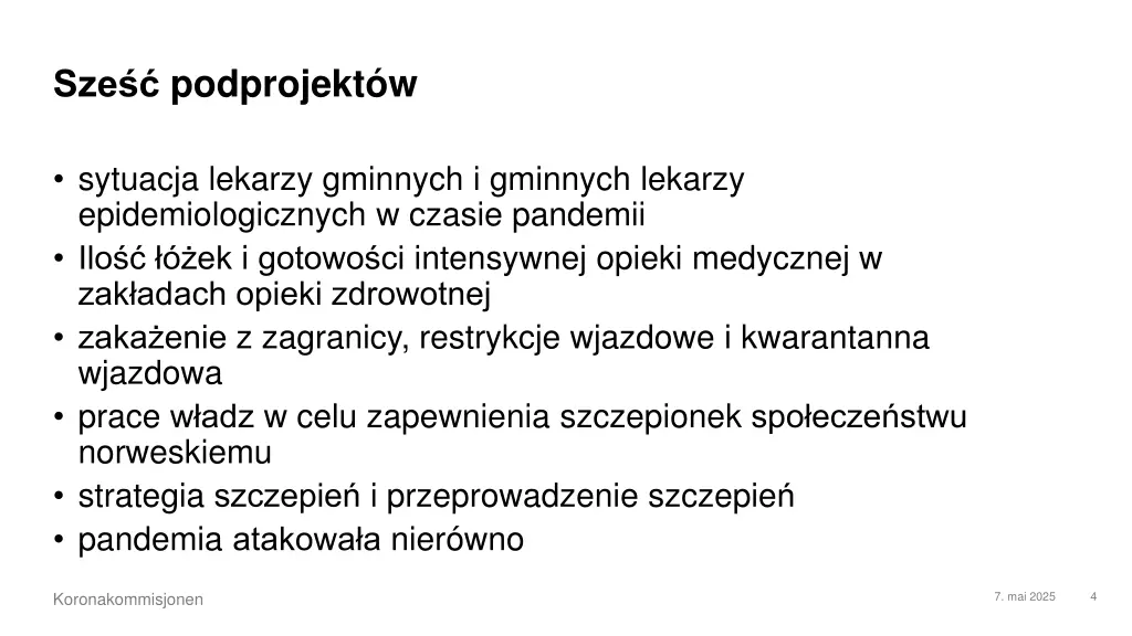 sze podprojekt w