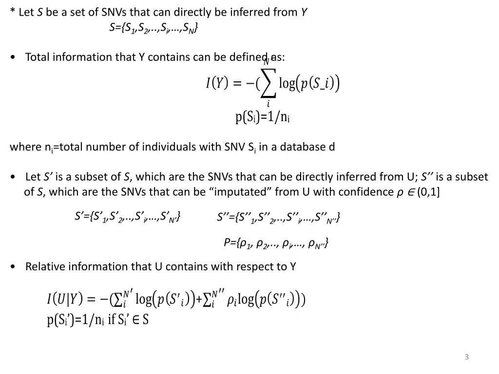 let s be a set of snvs that can directly