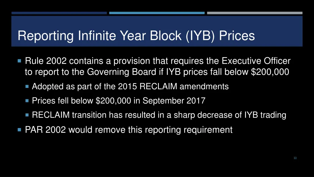 reporting infinite year block iyb prices