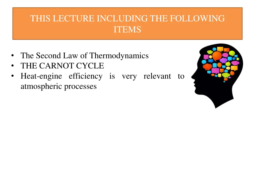 this lecture including the following items