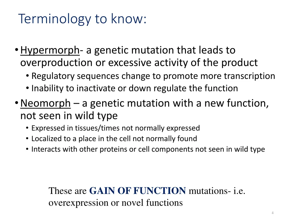 terminology to know 1