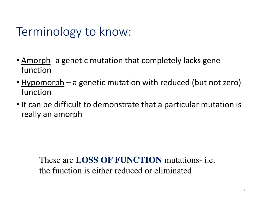 terminology to know