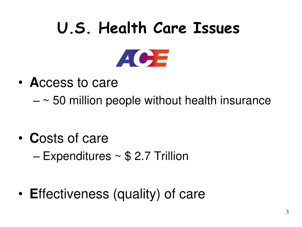 u s health care issues