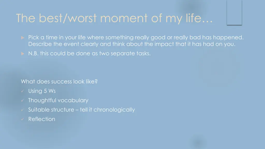 the best worst moment of my life