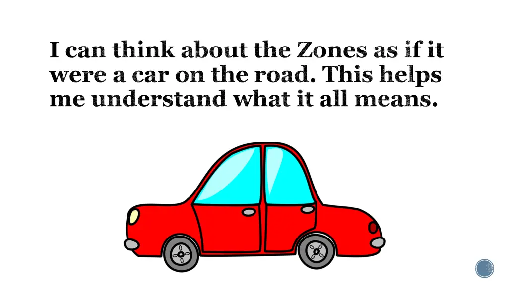 i can think about the zones as if it were