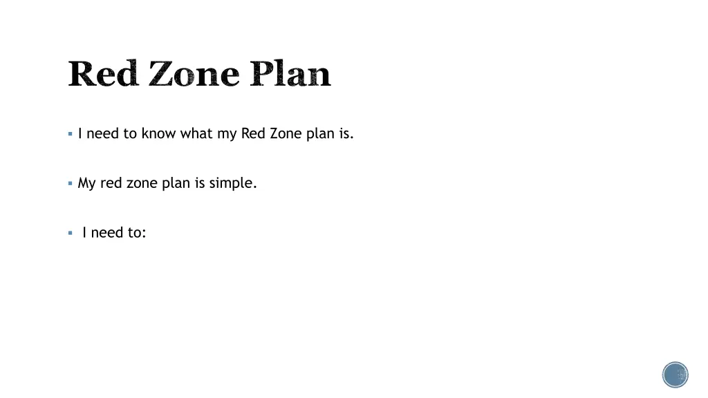 red zone plan