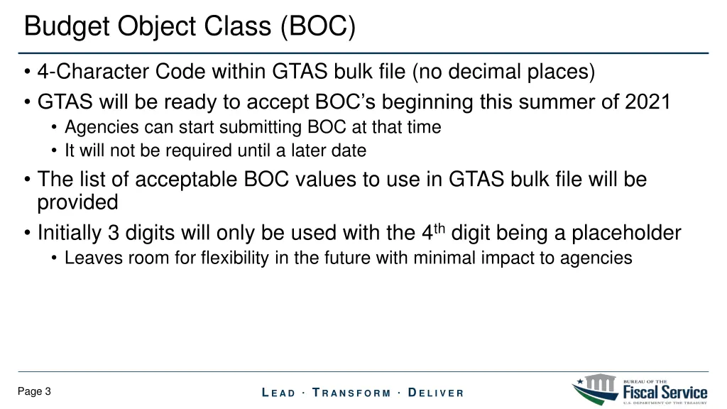 budget object class boc