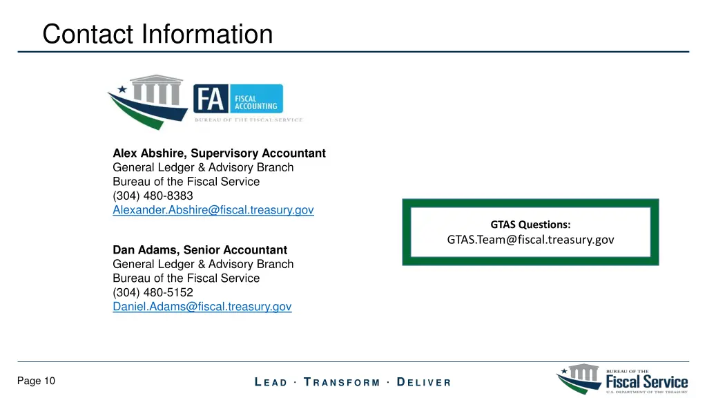 contact information