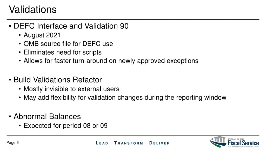 validations