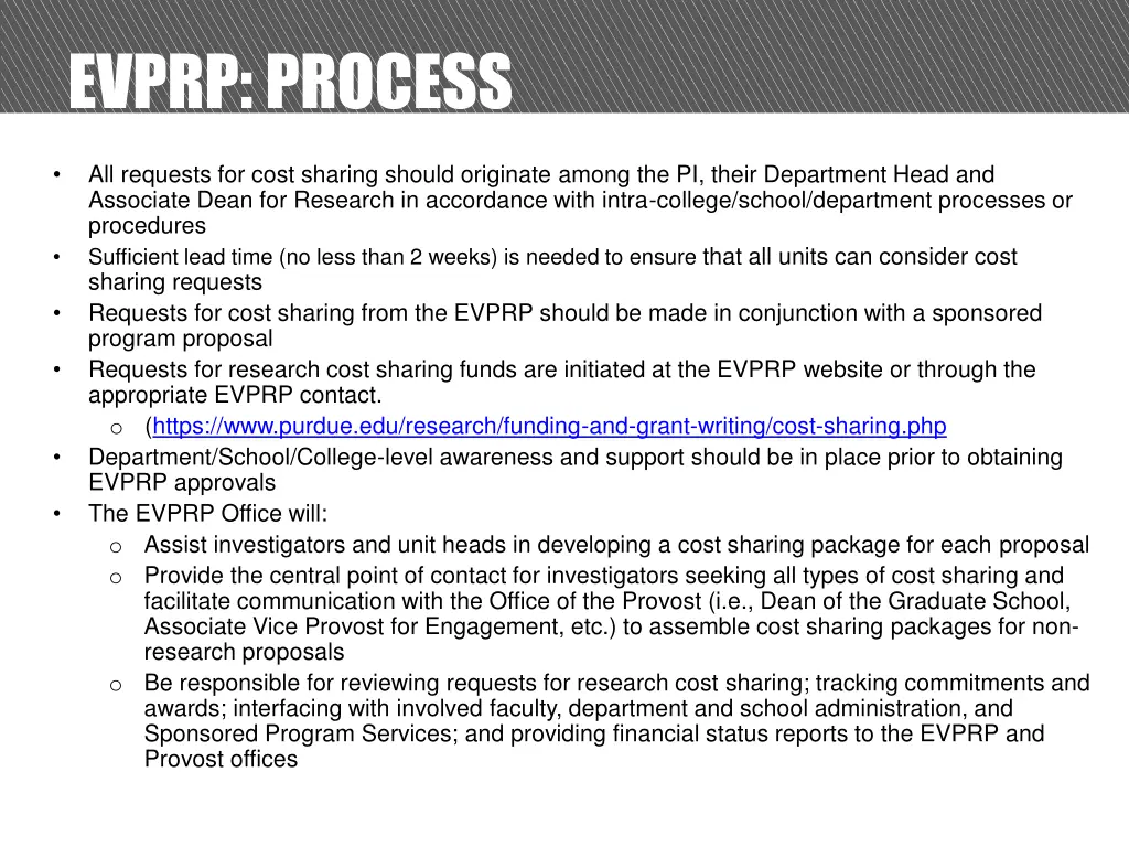 evprp process