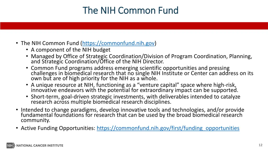 the nih common fund the nih common fund