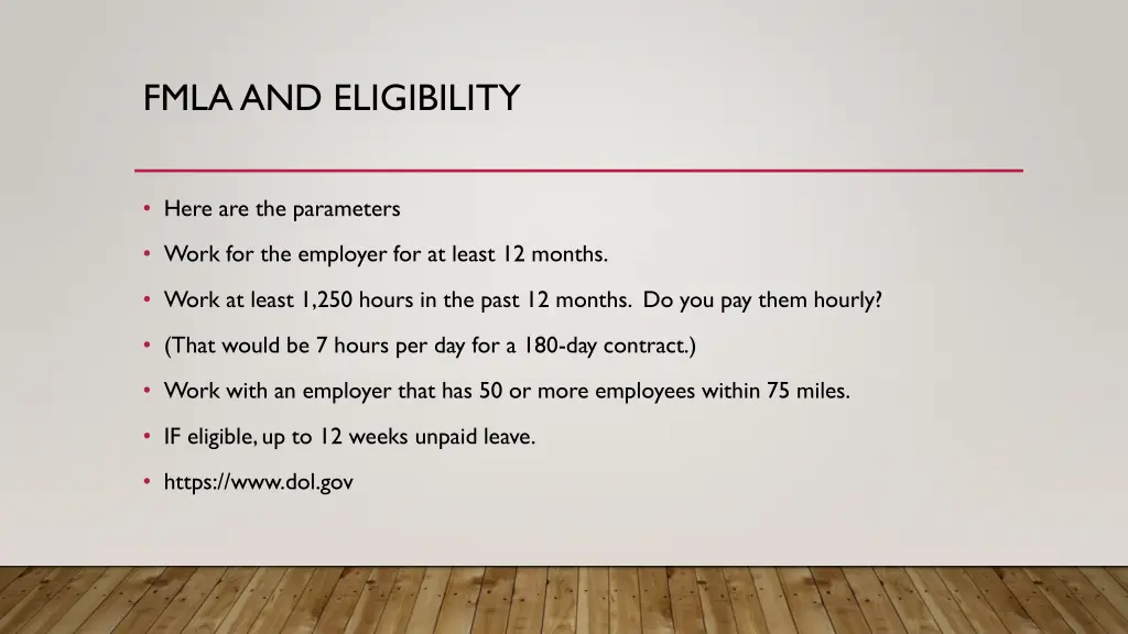 fmla and eligibility