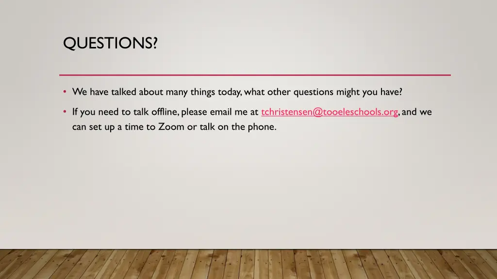 questions