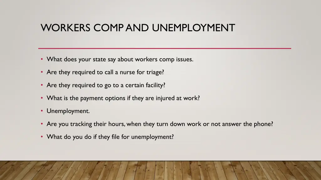 workers comp and unemployment