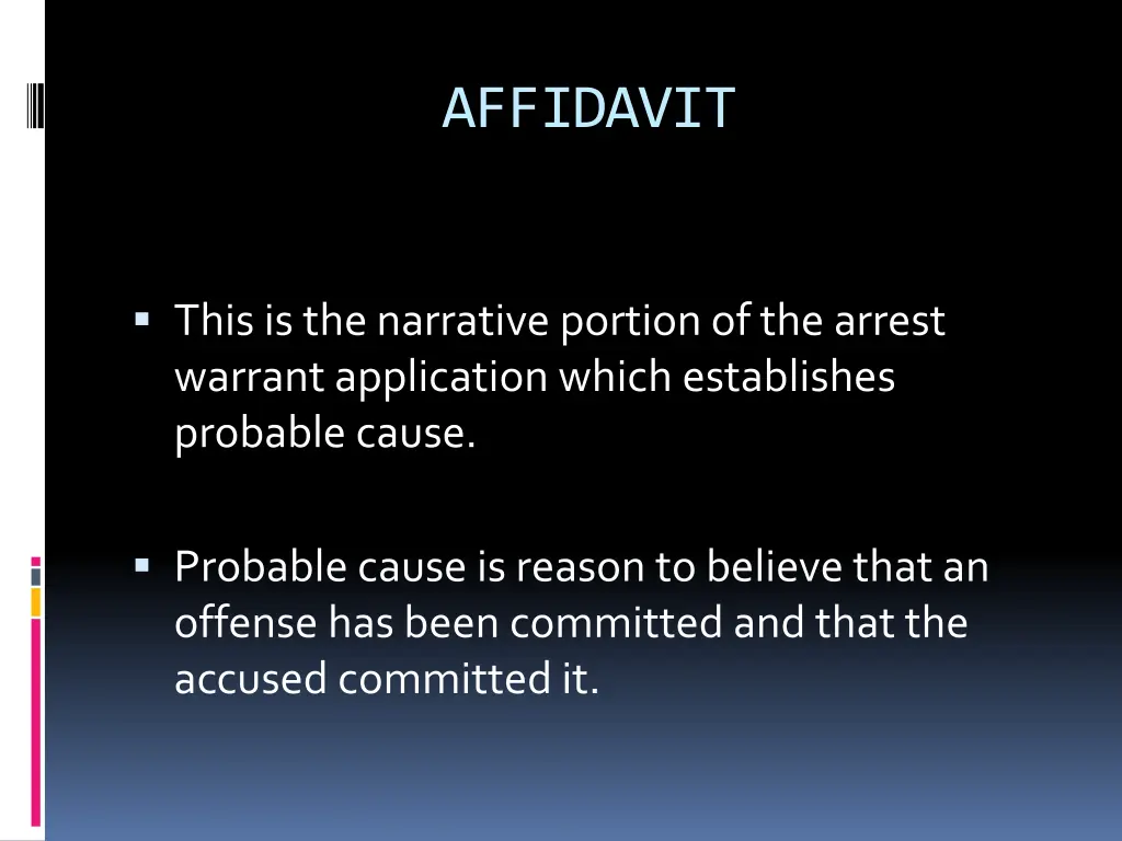 affidavit