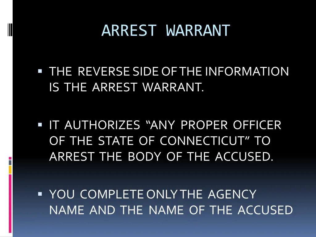 arrest warrant