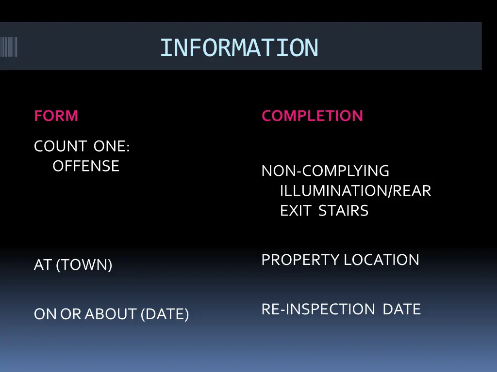 information