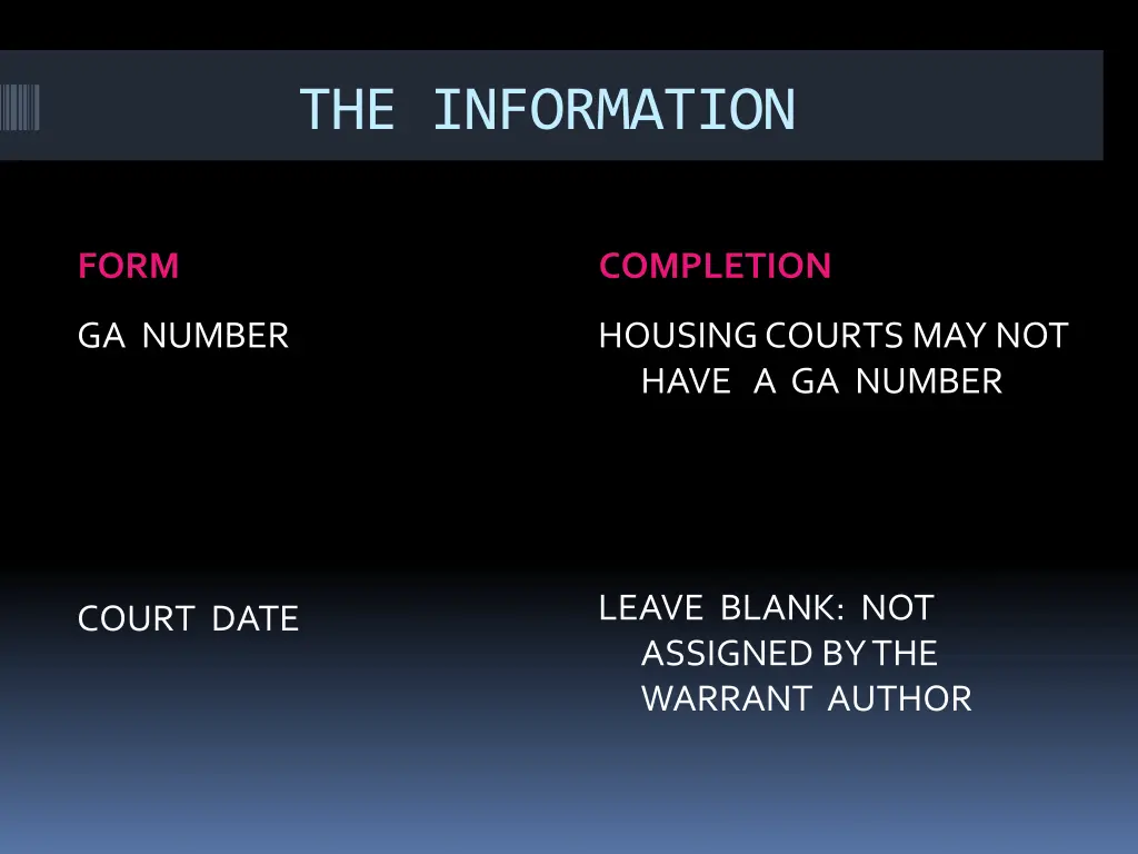 the information 2