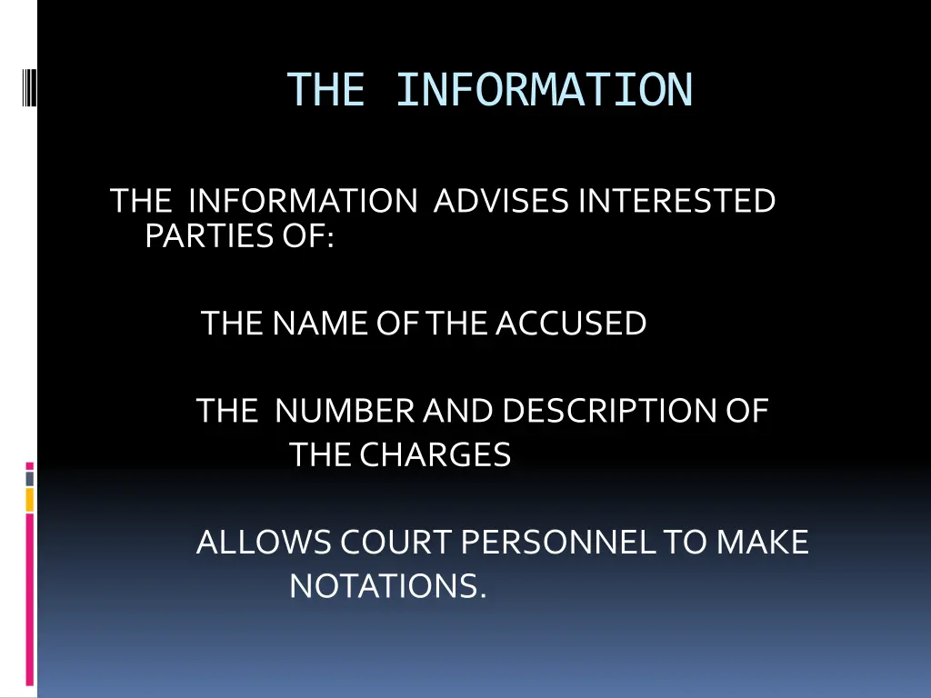 the information
