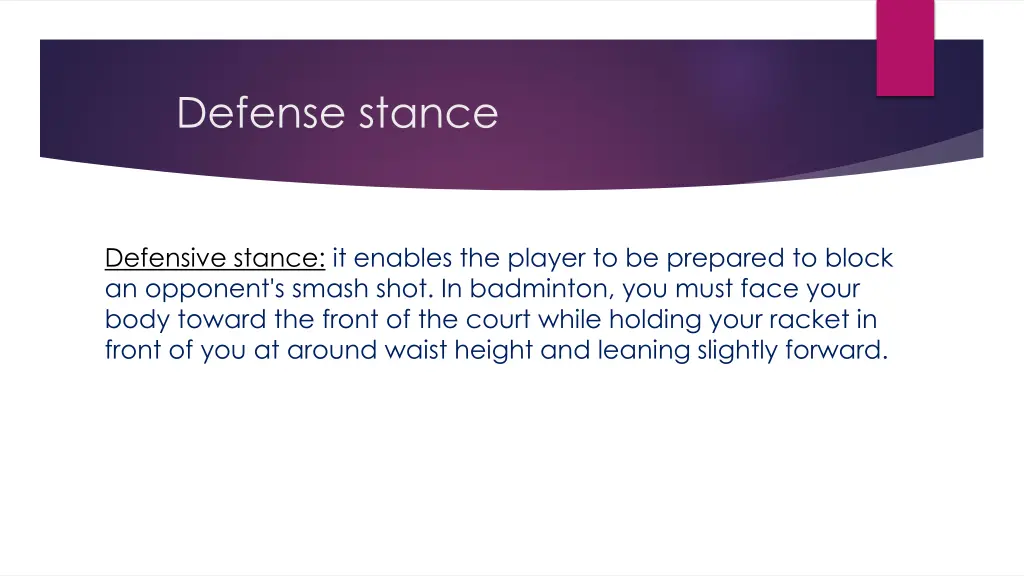 defense stance