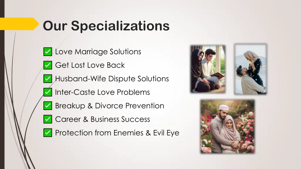 our specializations