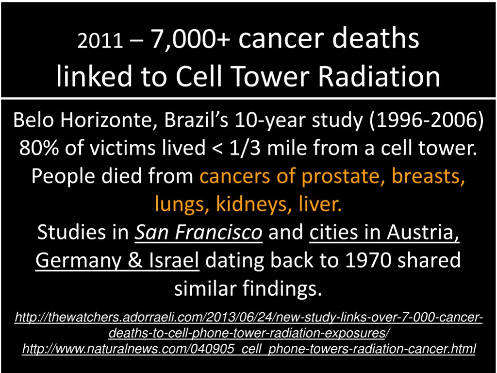 2011 7 000 cancer deaths linked to cell tower