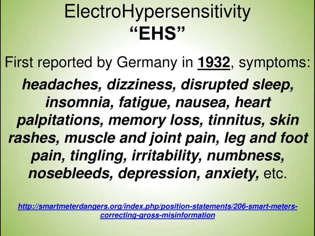 electrohypersensitivity ehs