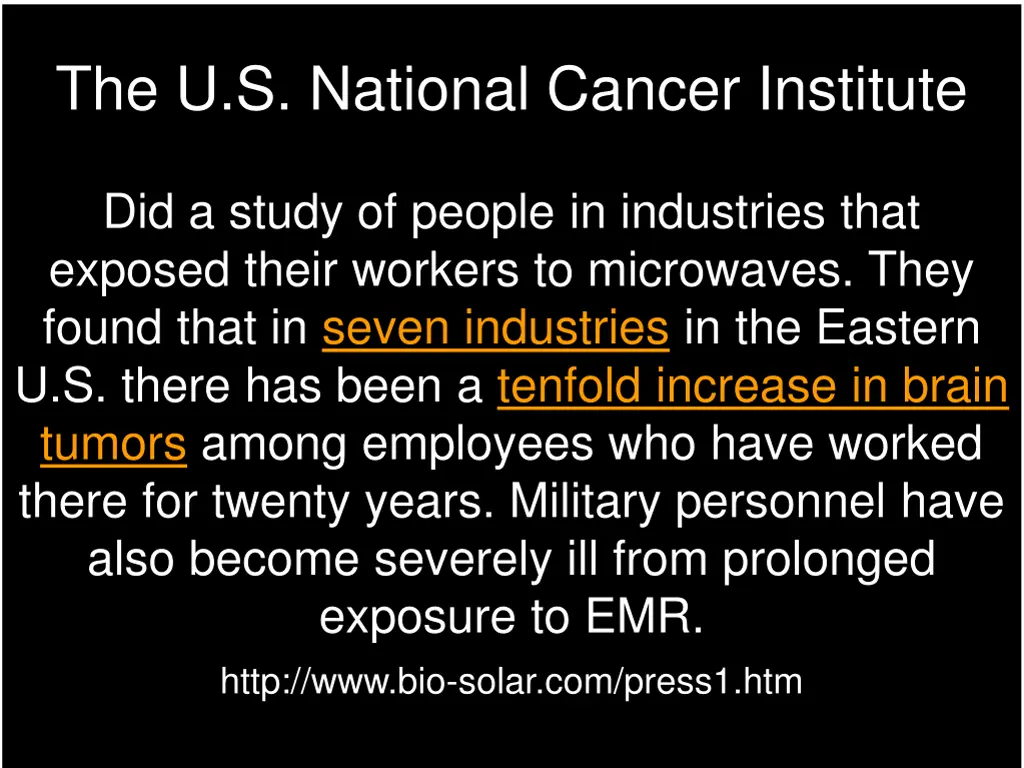 the u s national cancer institute