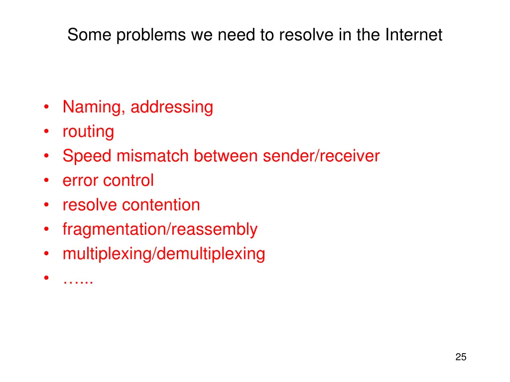 some problems we need to resolve in the internet