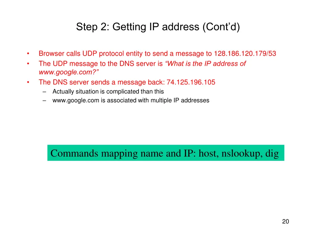 step 2 getting ip address cont d