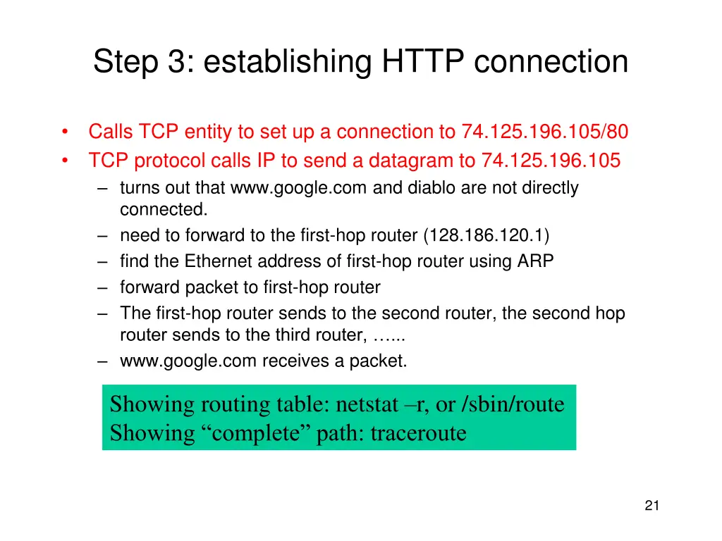 step 3 establishing http connection