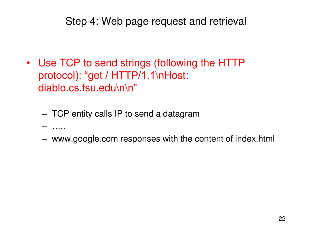 step 4 web page request and retrieval