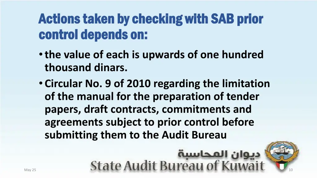 actions taken by checking with sab prior actions