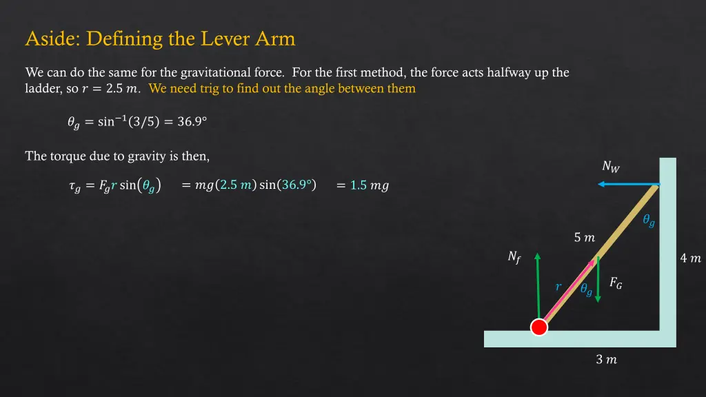 aside defining the lever arm 2