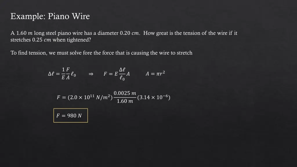 example piano wire