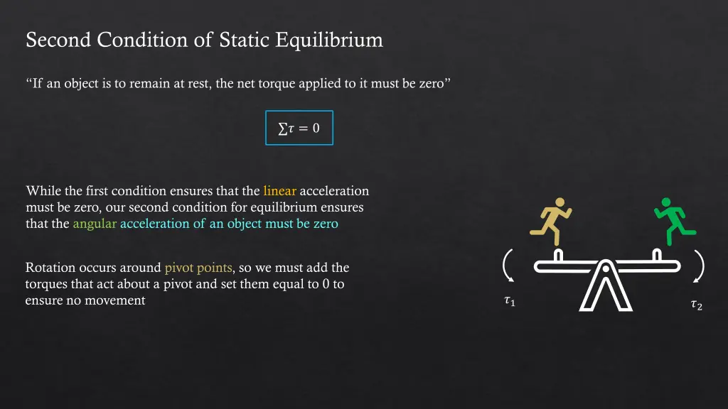 second condition of static equilibrium